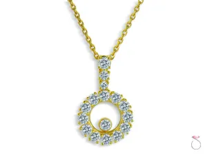 Chopard Miss Happy Pendant in 18K Yellow Gold and Diamonds