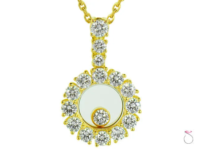 Chopard Miss Happy Pendant in 18K Yellow Gold and Diamonds