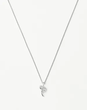 Curly Molten Mini Initial Necklace - P | Sterling Silver