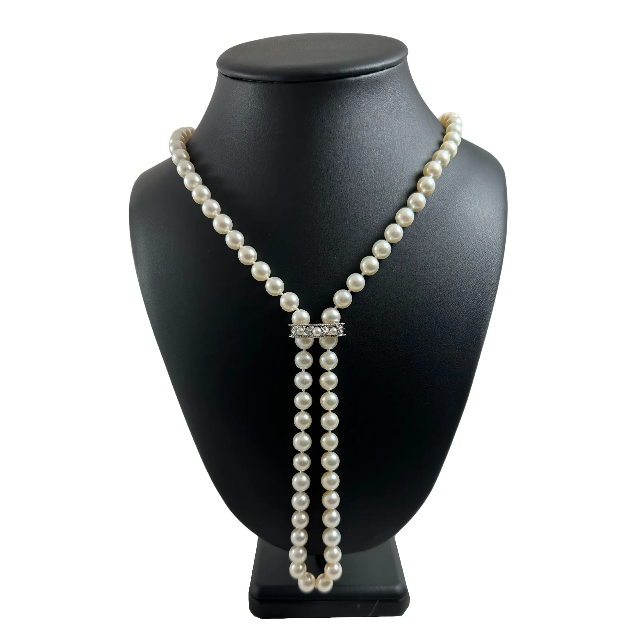 Edwardian Pearl and Diamond 18k Gold Pearl Shortener