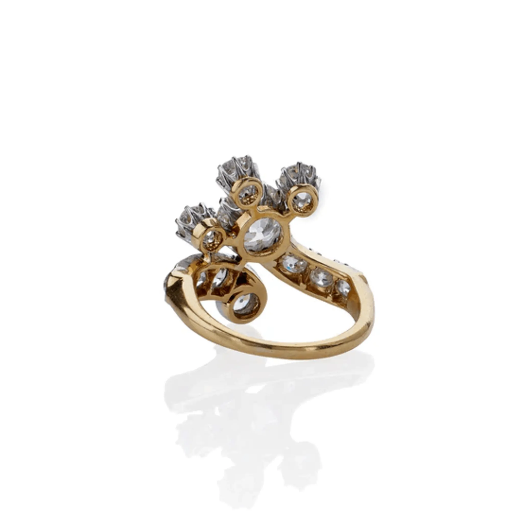 Edwardian Platinum & 18KT Yellow Gold Diamond Ring