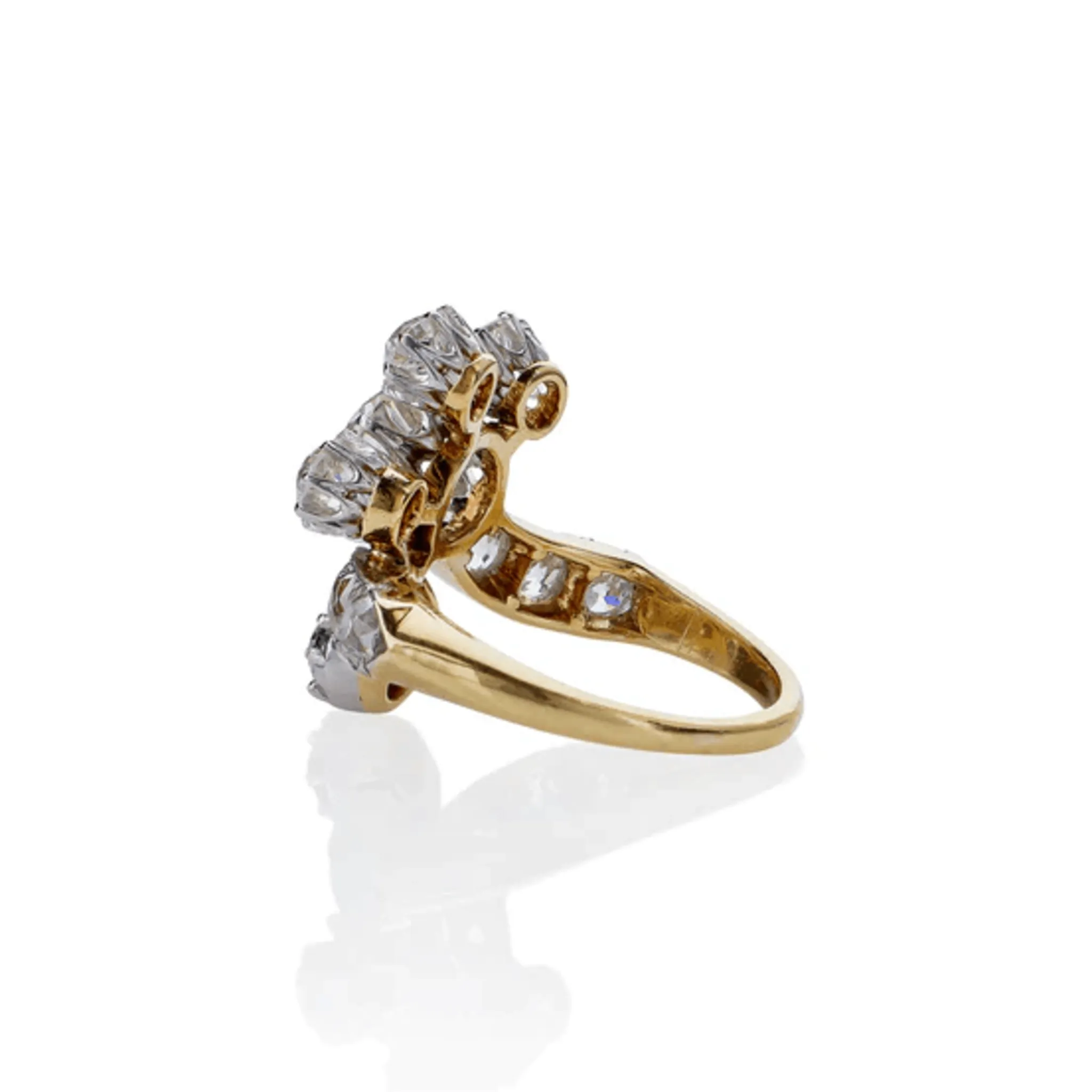 Edwardian Platinum & 18KT Yellow Gold Diamond Ring