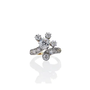 Edwardian Platinum & 18KT Yellow Gold Diamond Ring