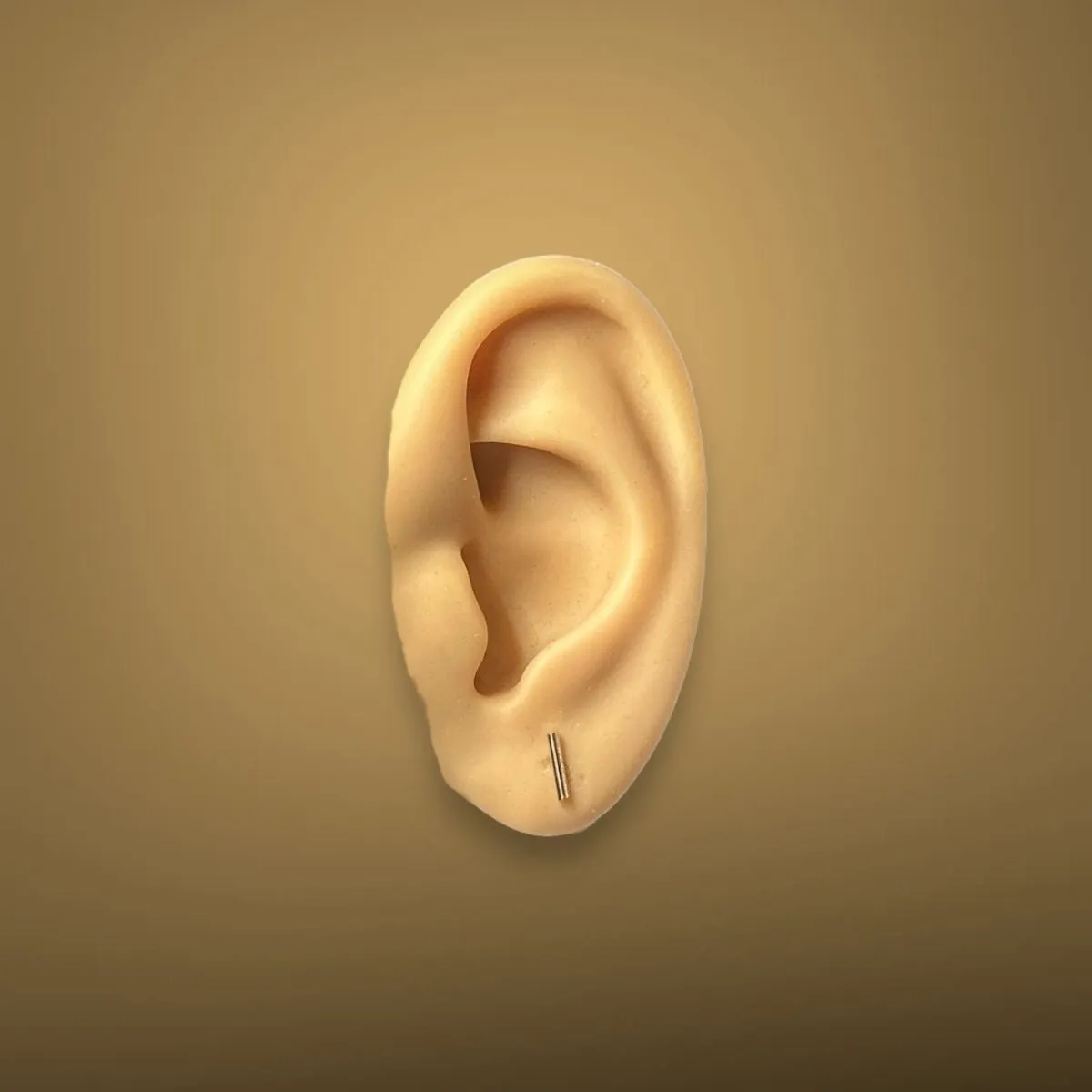 Estate 10K Y Gold Bar Stud Earrings