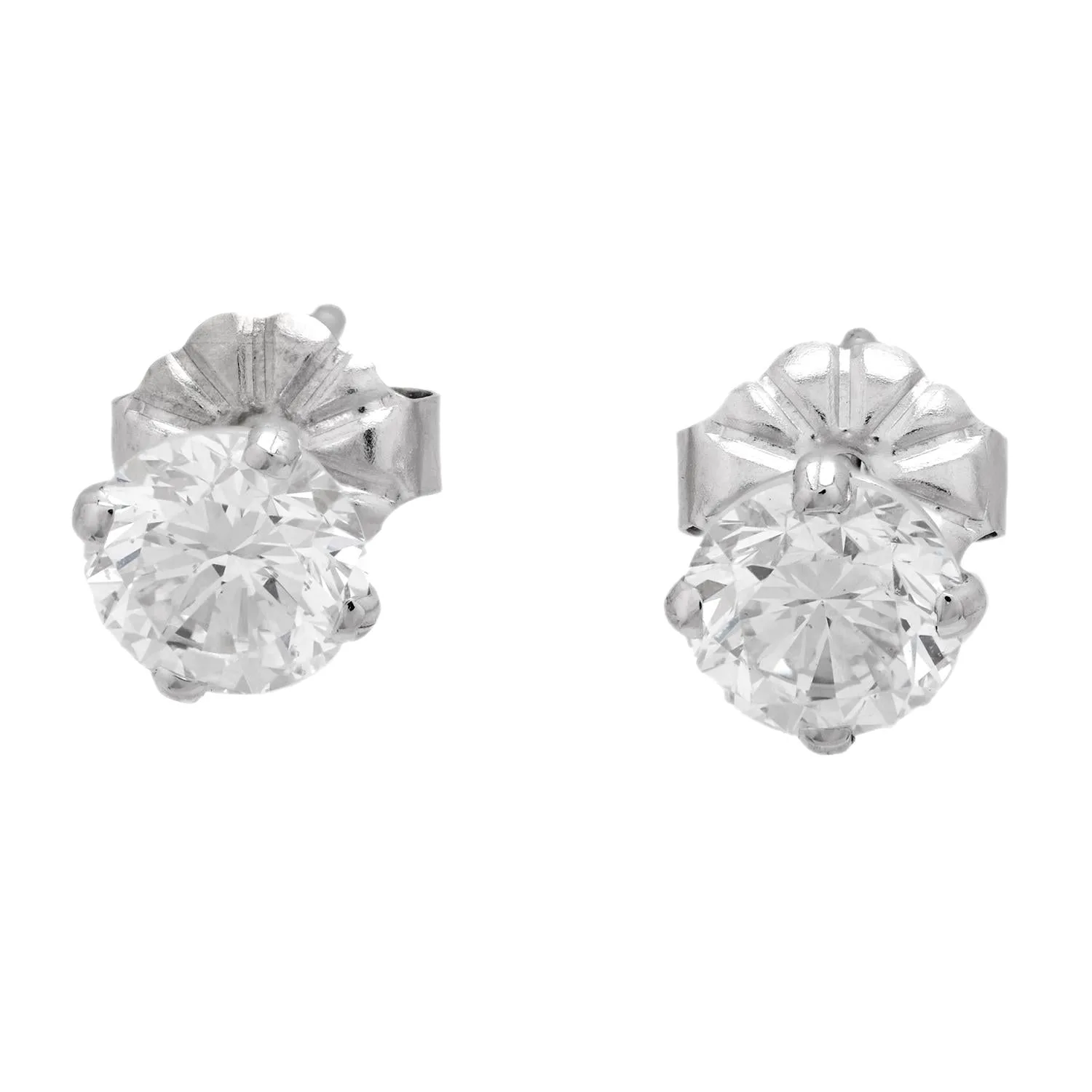 Estate 14k Diamond Stud Earrings