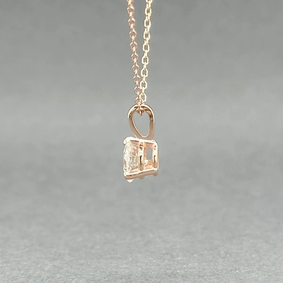 Estate 14K R Gold 0.50ct J/I1 Diamond Pendant