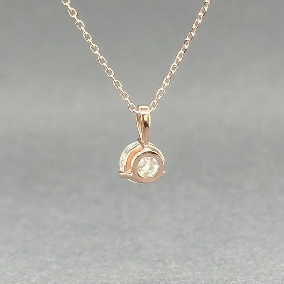 Estate 14K R Gold 0.50ct J/I1 Diamond Pendant