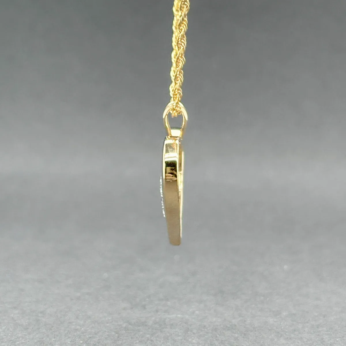 Estate 14K TT Gold 0.17ctw Diamond Heart Pendant