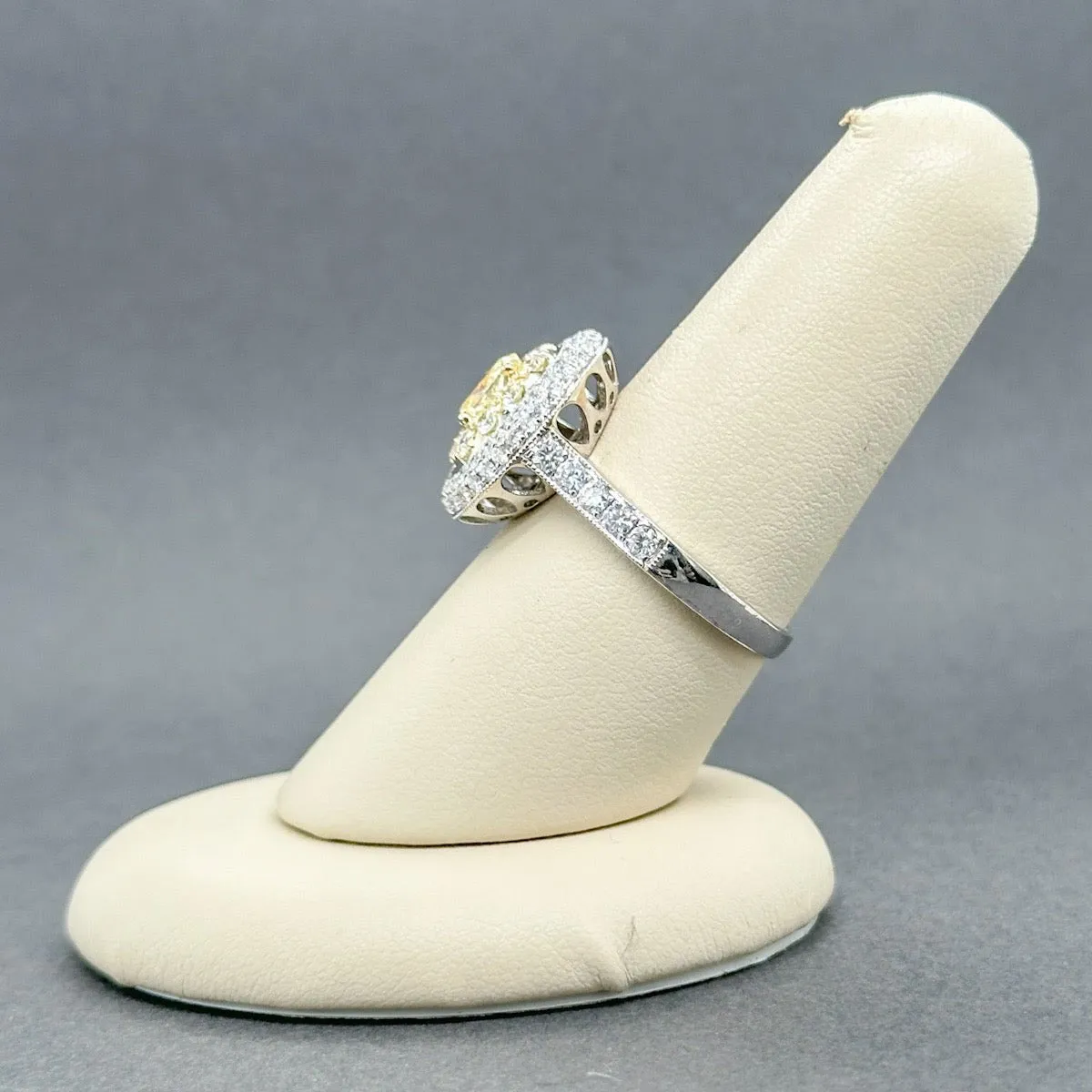Estate 14K TT Gold 1.37ctw Fancy Yellow-G-L/VS1-SI2 Diamond Ring