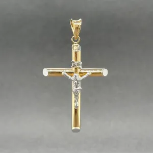 Estate 14K TT Gold Hollow Crucifix Pendant
