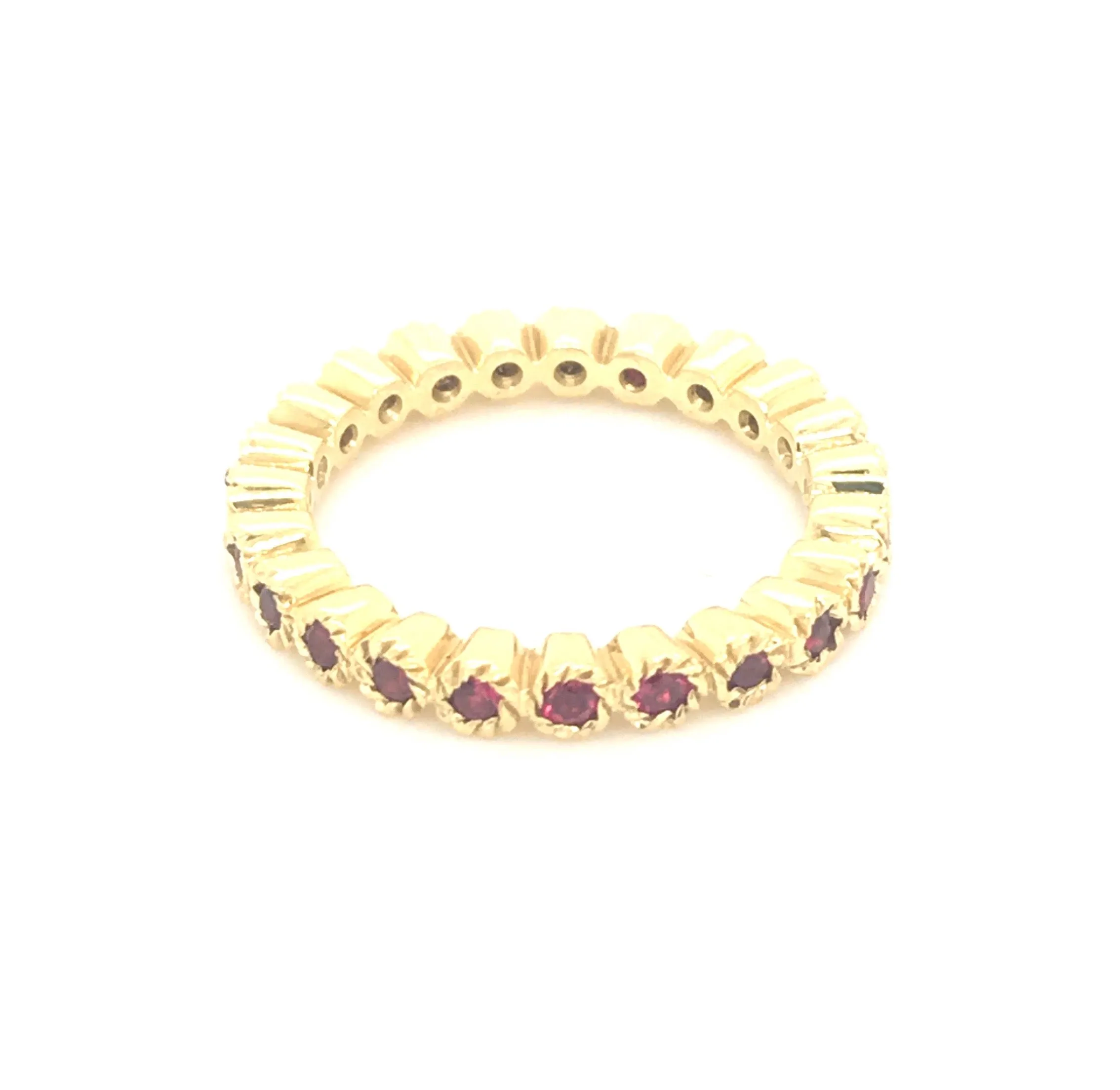 Flower Milgrain Stacking Eternity Bands