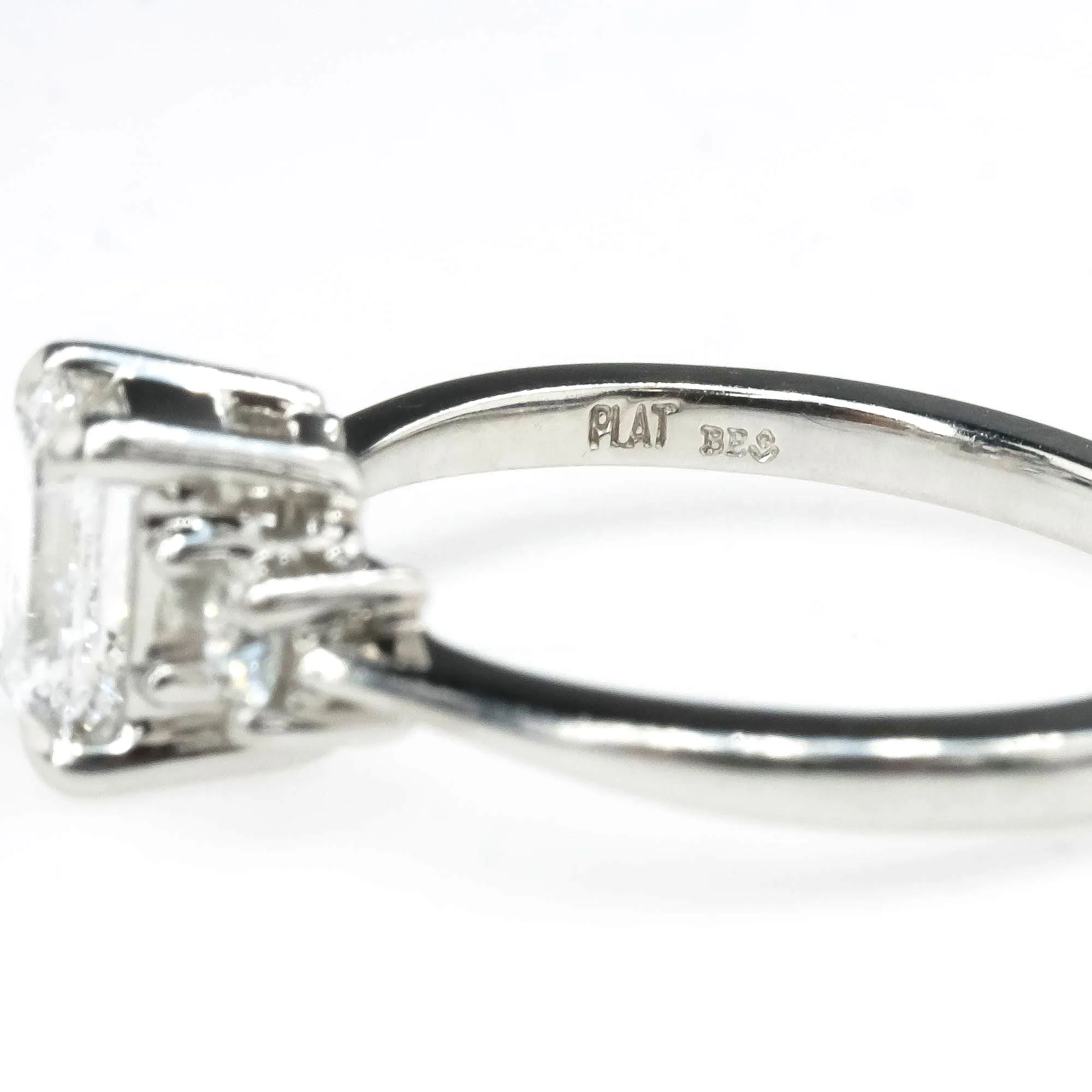 GIA 0.60ct VVS1/E Emerald Diamond Accented Engagement Ring in Platinum