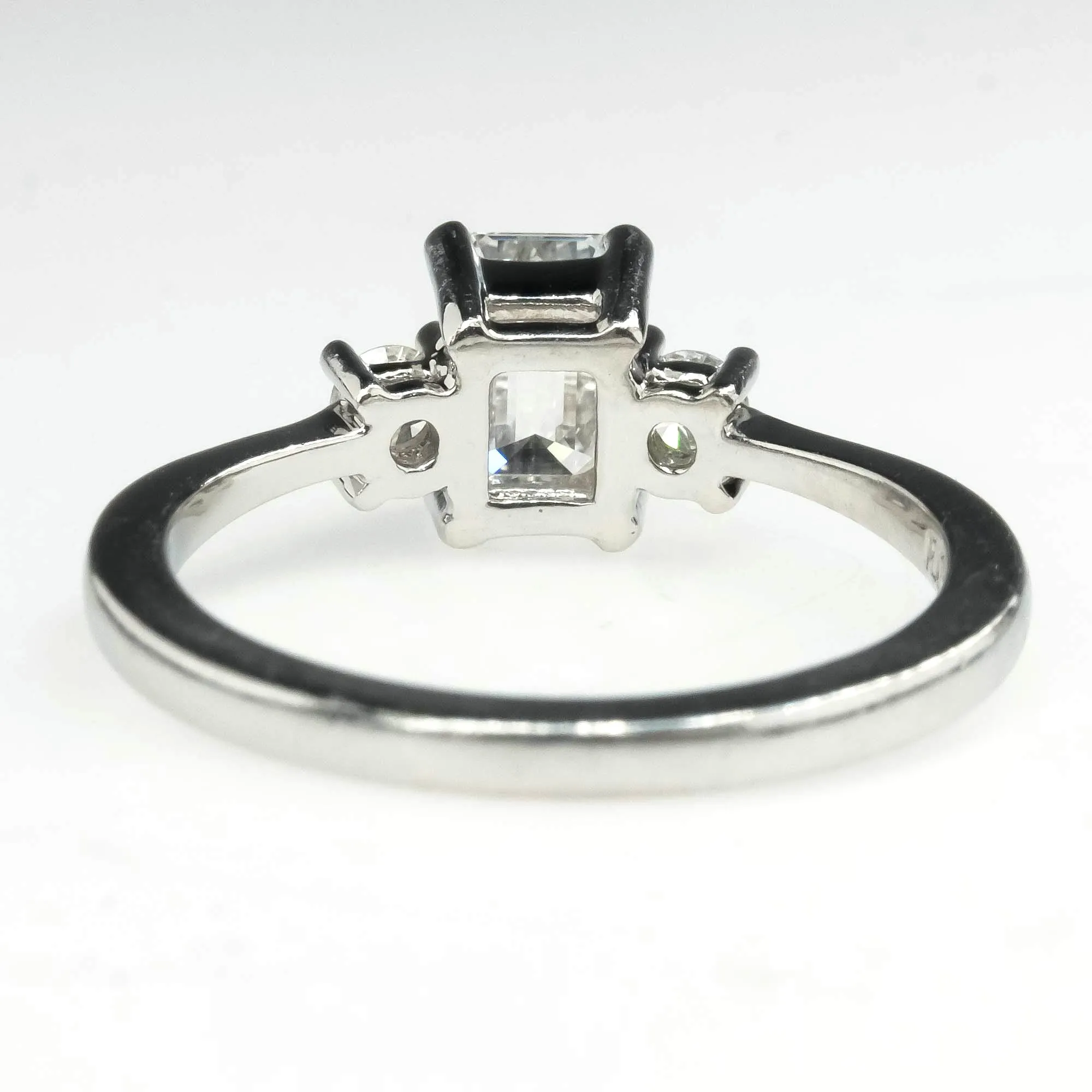 GIA 0.60ct VVS1/E Emerald Diamond Accented Engagement Ring in Platinum