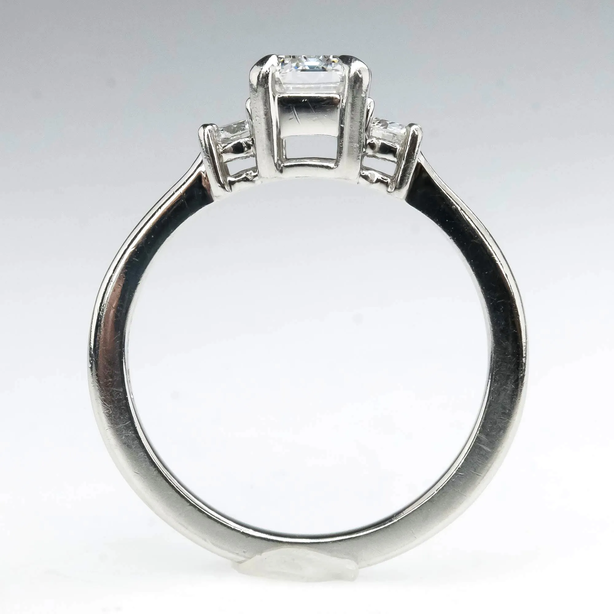 GIA 0.60ct VVS1/E Emerald Diamond Accented Engagement Ring in Platinum