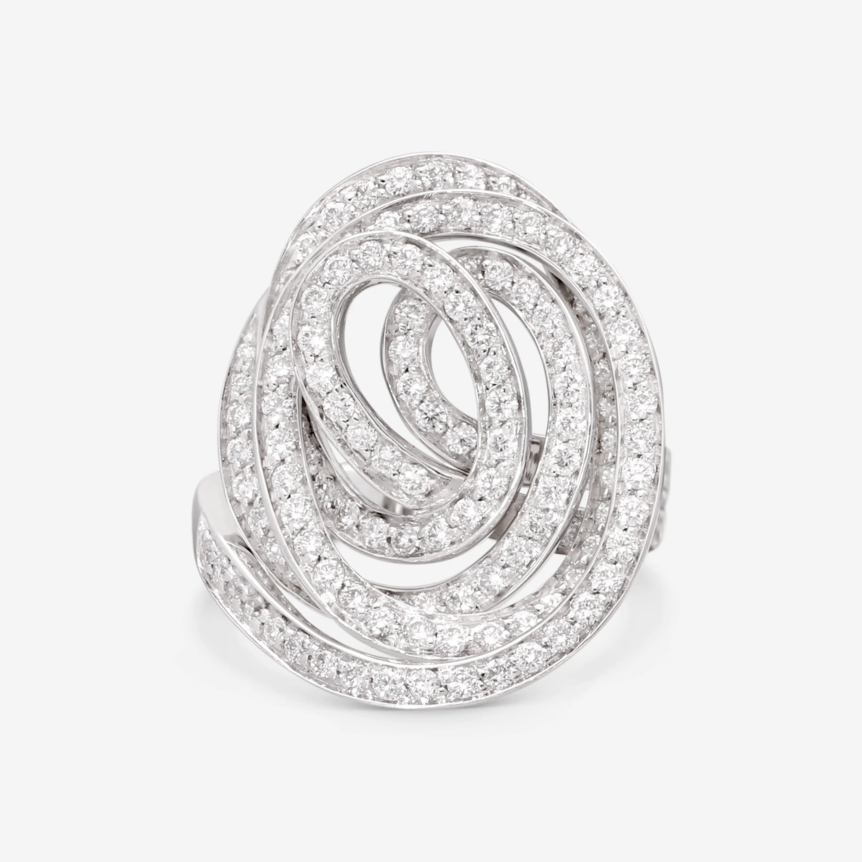 Giloro 18K White Gold Diamond Statement Ring AN0461-170