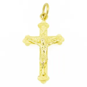 Gold Cross Pendant in 21K Yellow Gold - 3.1 Grams