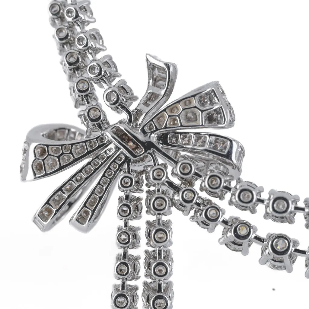 Graff | Tilda's Bow Double Strand 29.92CTW Diamond Necklace - White Gold