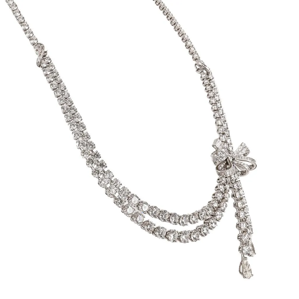 Graff | Tilda's Bow Double Strand 29.92CTW Diamond Necklace - White Gold