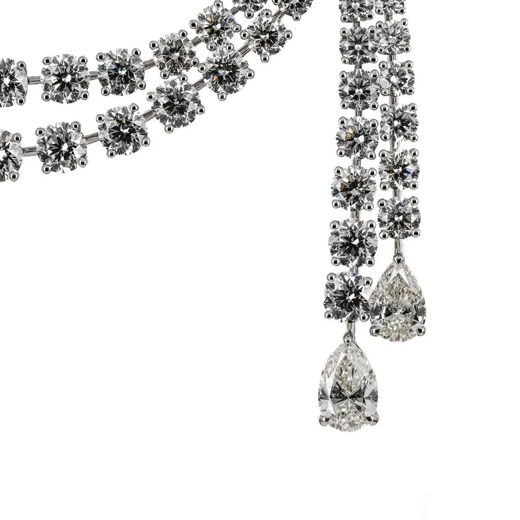 Graff | Tilda's Bow Double Strand 29.92CTW Diamond Necklace - White Gold