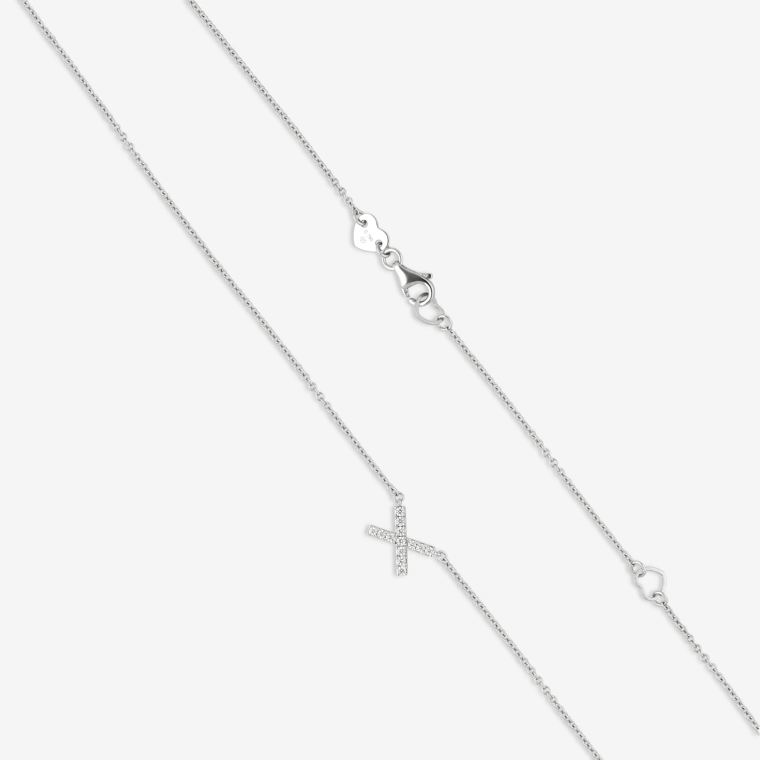 Hearts On Fire Charmed 18K White Gold X Pendant HFPCX00118W