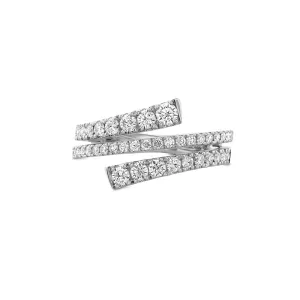 HEARTS ON FIRE 'GRACE' 18CT WHITE GOLD DIAMOND WRAP RING