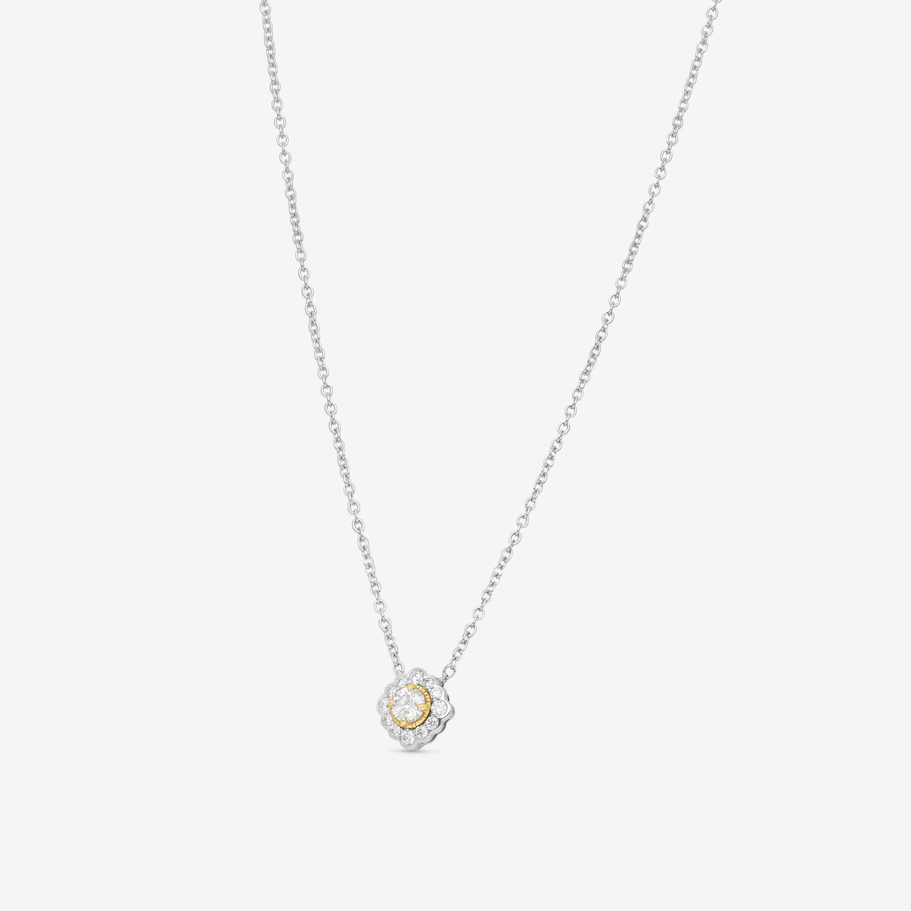 Hearts On Fire Liliana Platinum & 18K Yellow Gold Diamond Flower Pendant HFPLILFLWR00288P