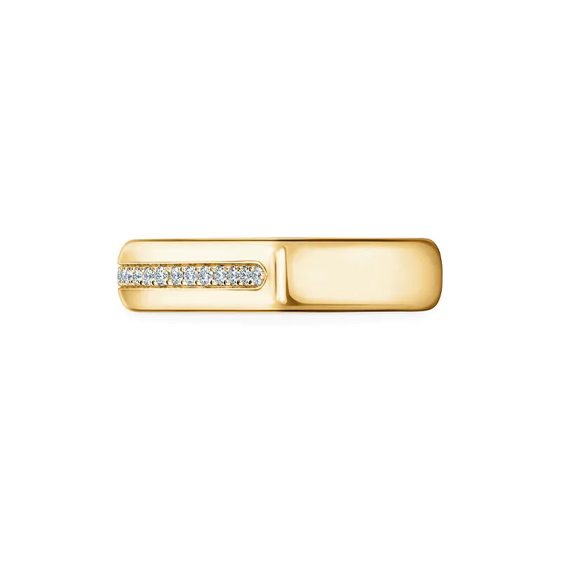 HEARTS ON FIRE 'LU' 18CT YELLOW GOLD DIAMOND BAND