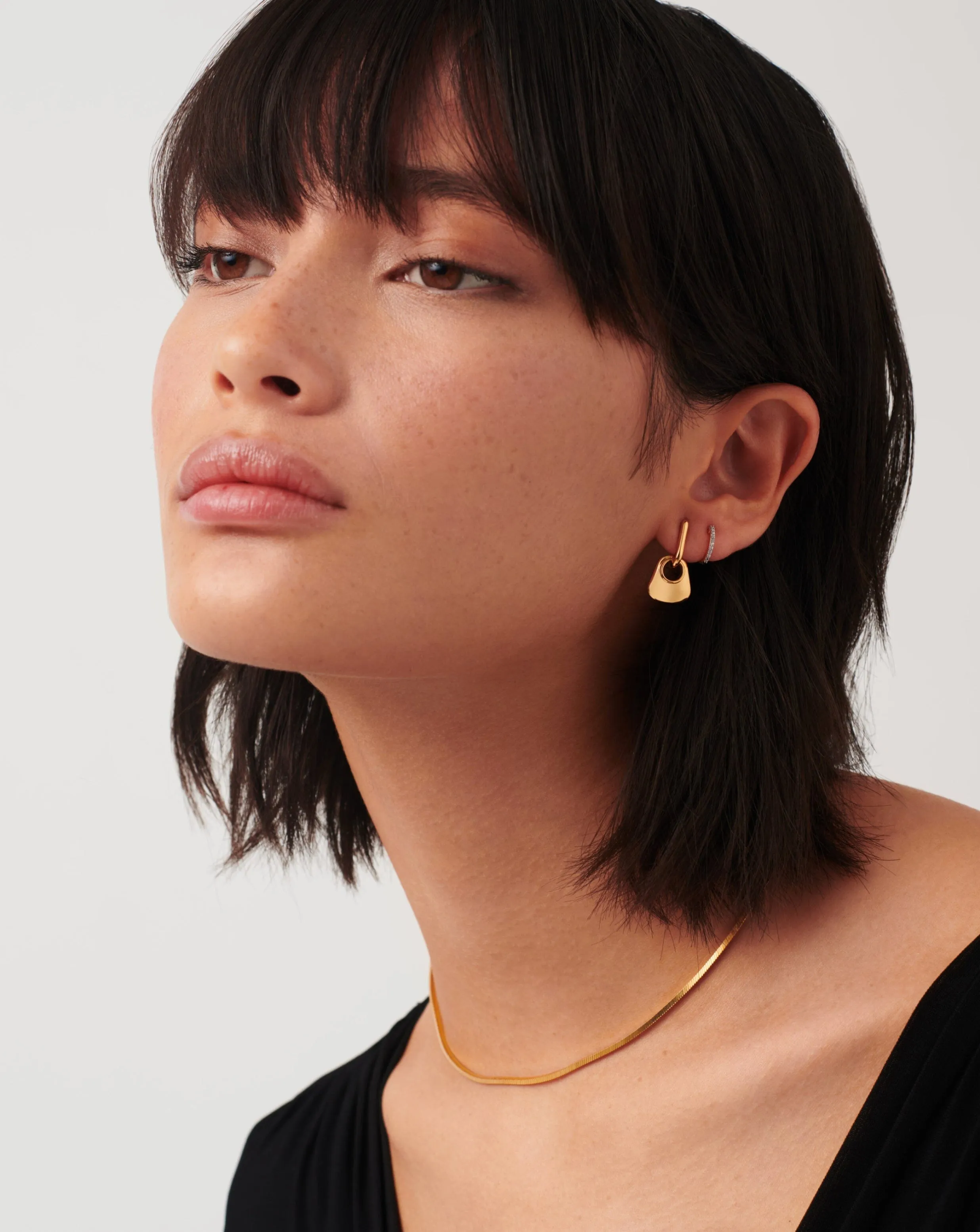 Hera Mini Charm Hoop Earrings