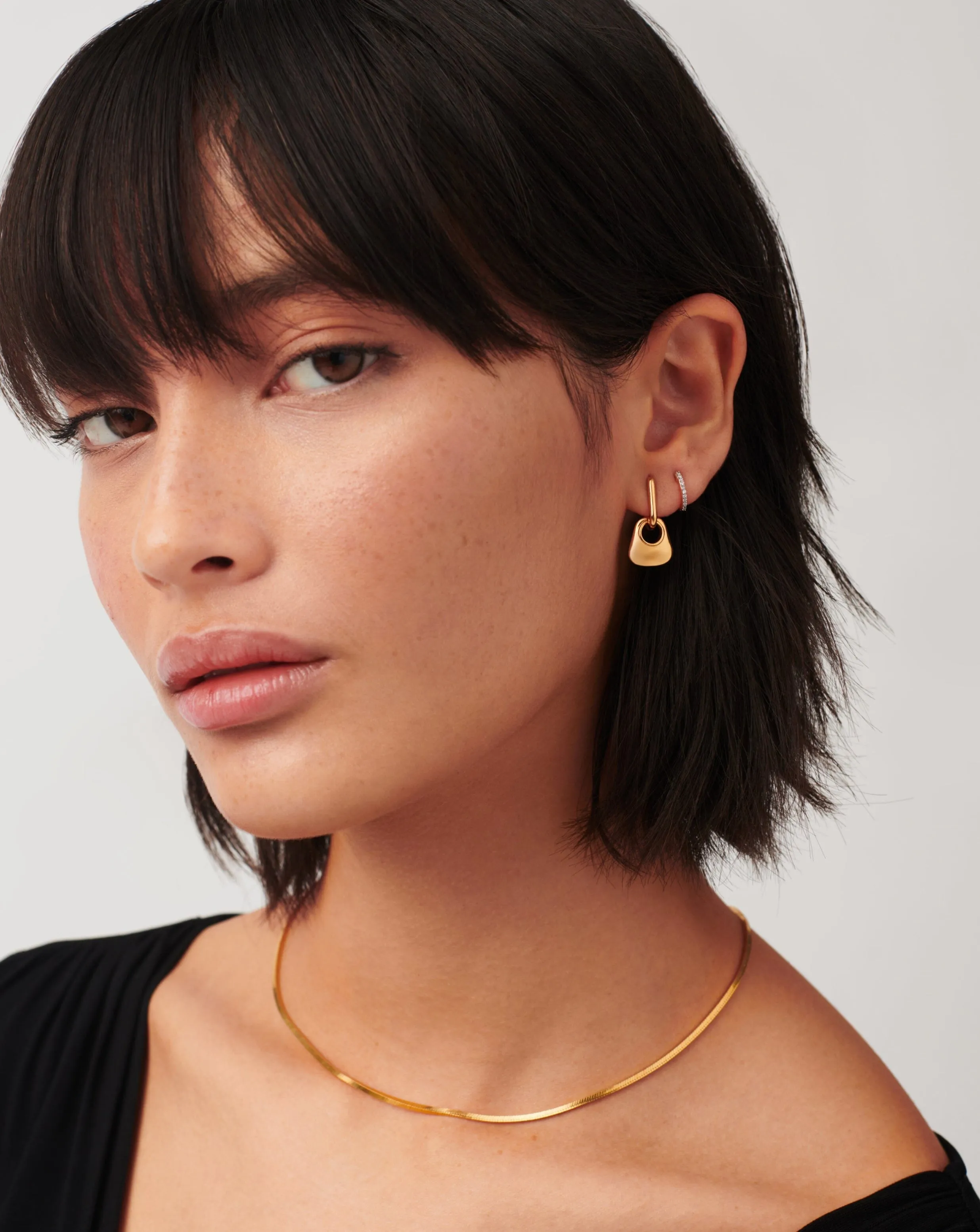 Hera Mini Charm Hoop Earrings