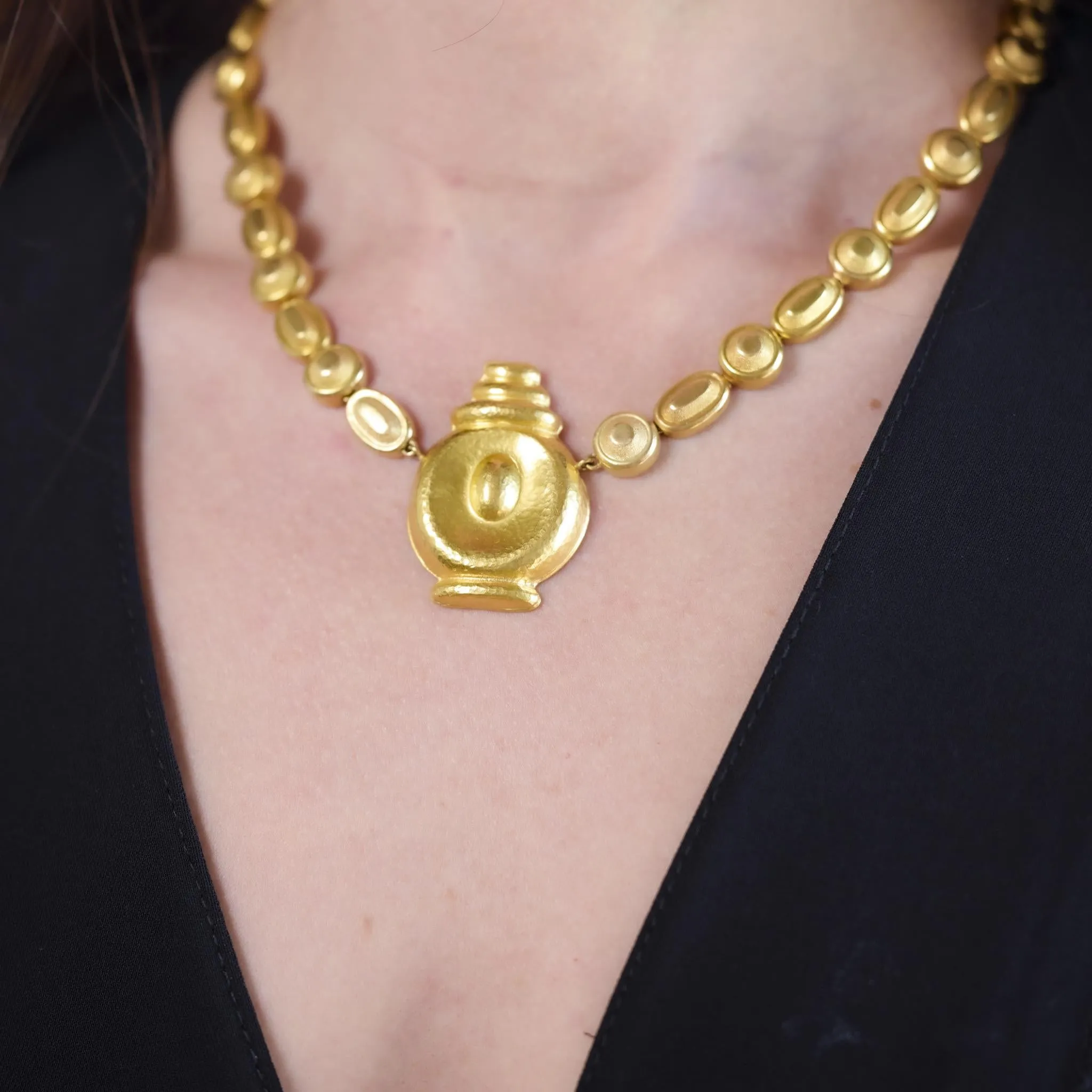 Ilias Lalaounis vintage 18k yellow gold necklace