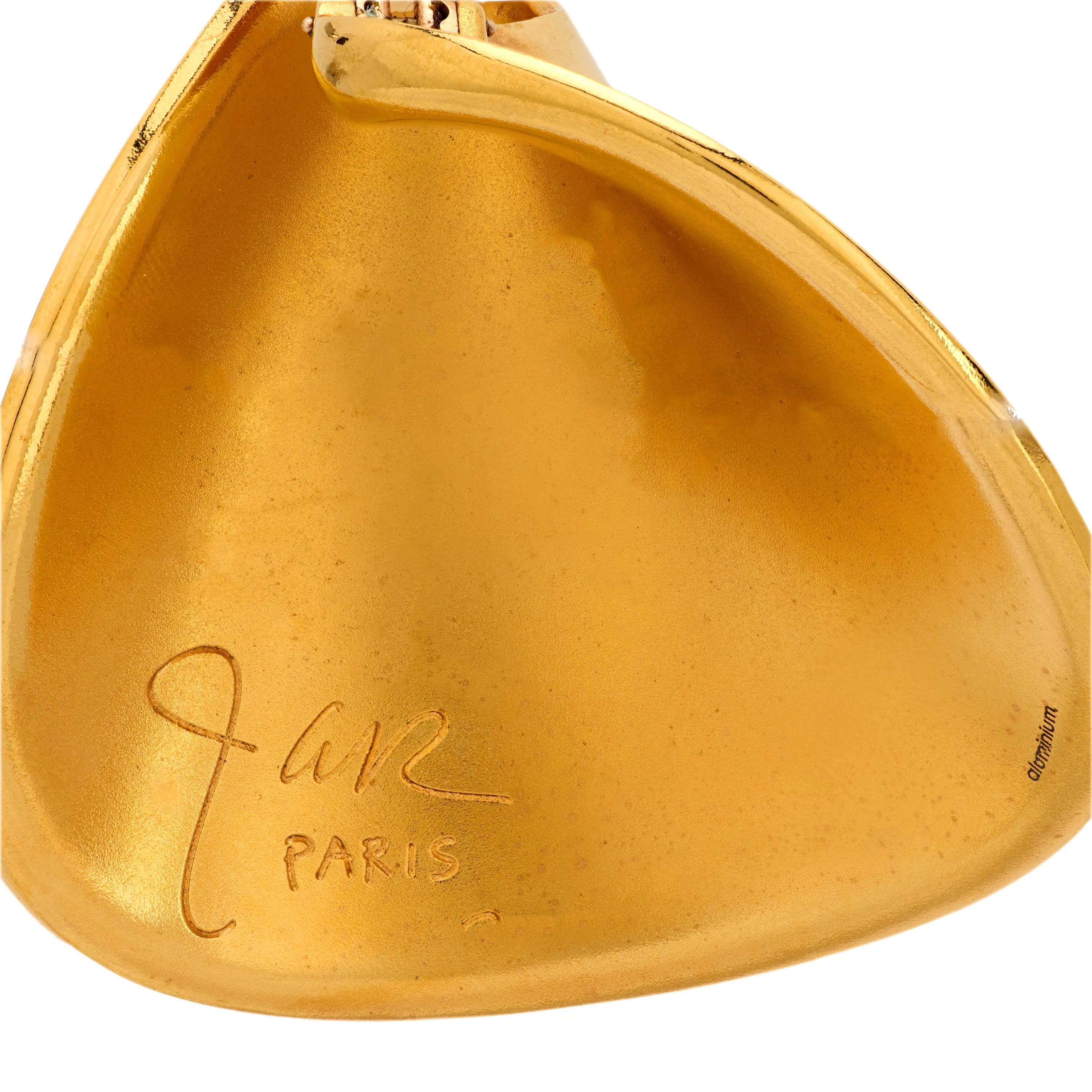 JAR Paris aluminum and 18k yellow gold "Valerie" cone earrings
