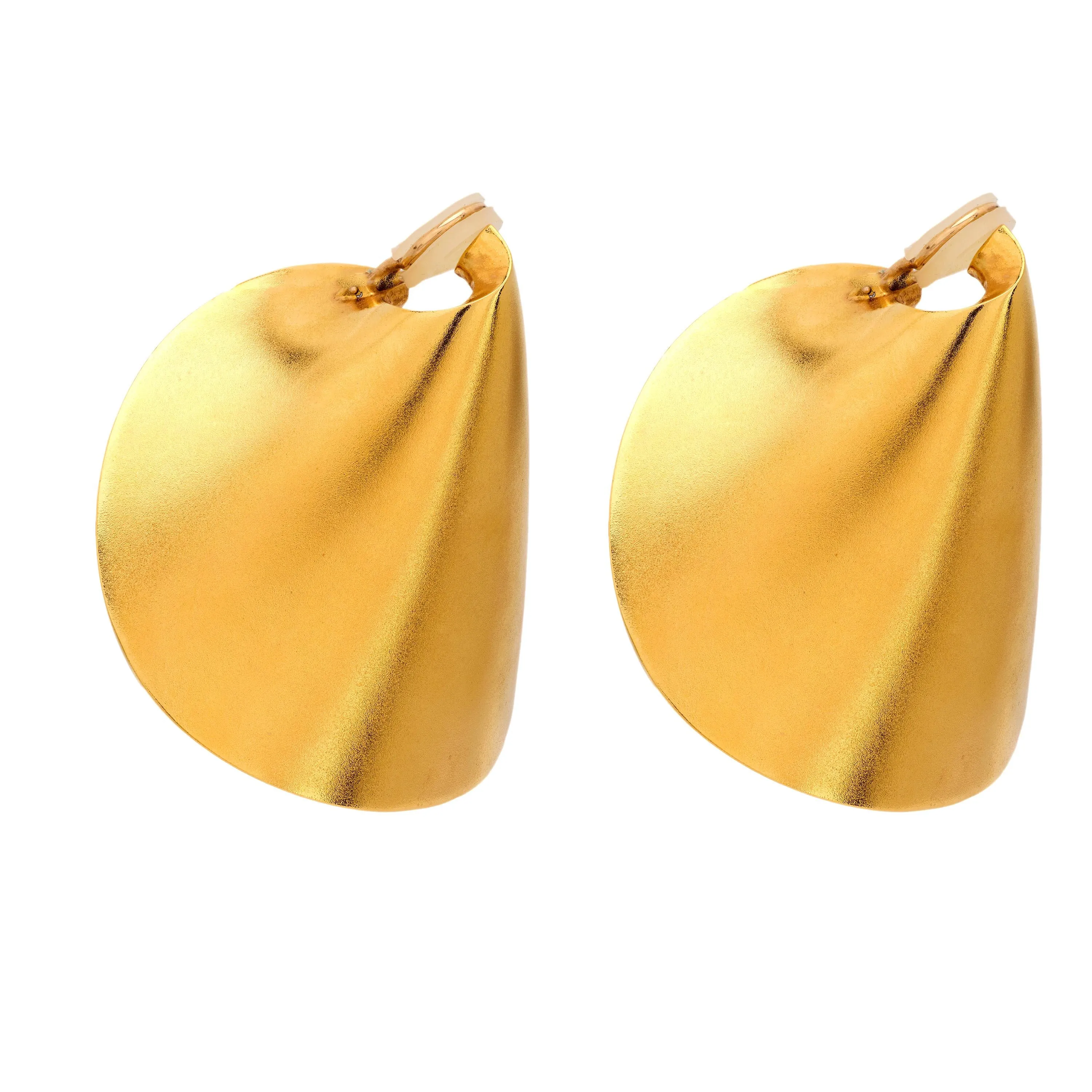 JAR Paris aluminum and 18k yellow gold "Valerie" cone earrings
