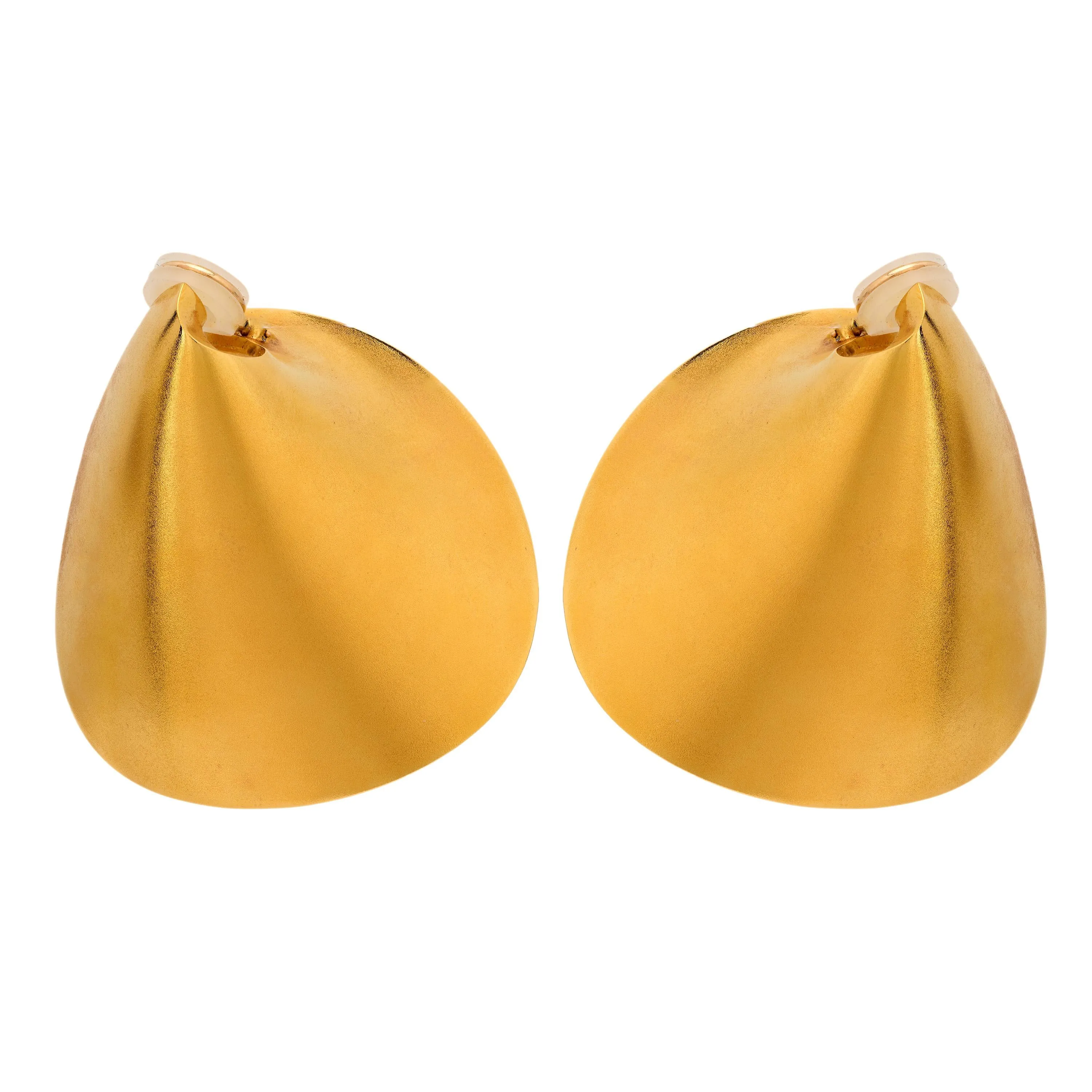 JAR Paris aluminum and 18k yellow gold "Valerie" cone earrings
