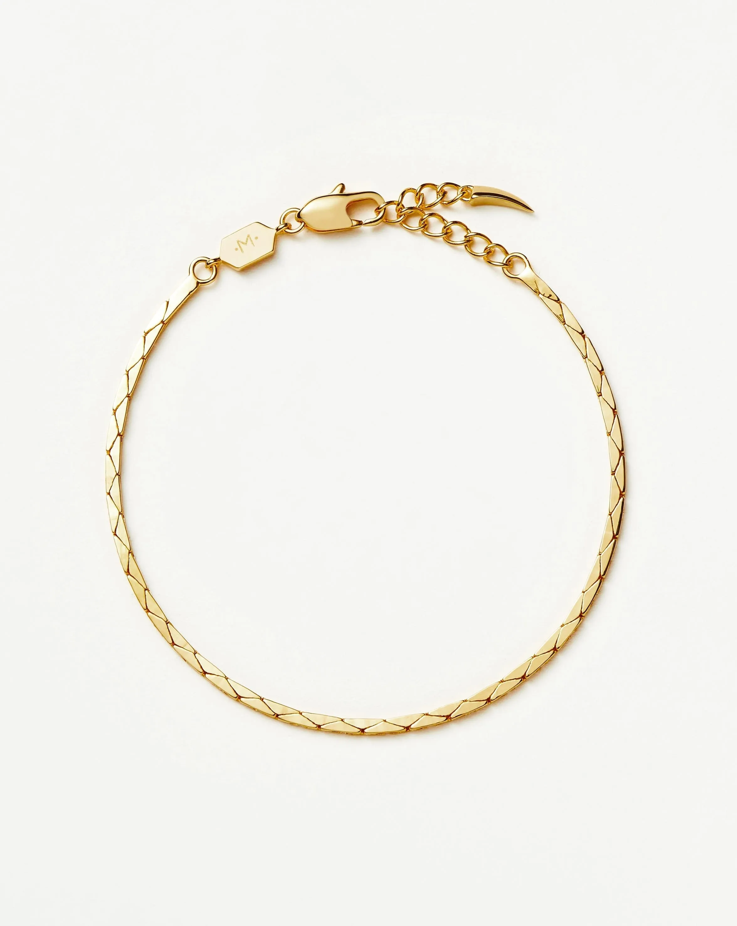 Lucy Williams Cobra Snake Chain Bracelet | 18ct Gold Plated