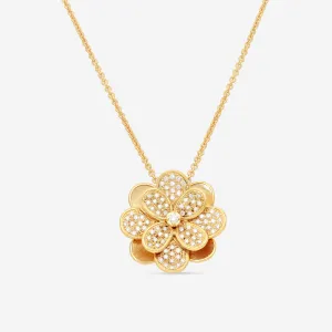 Marco Bicego Lunaria 18K Yellow Gold Flower Pendant CB2435_B7_Y_02