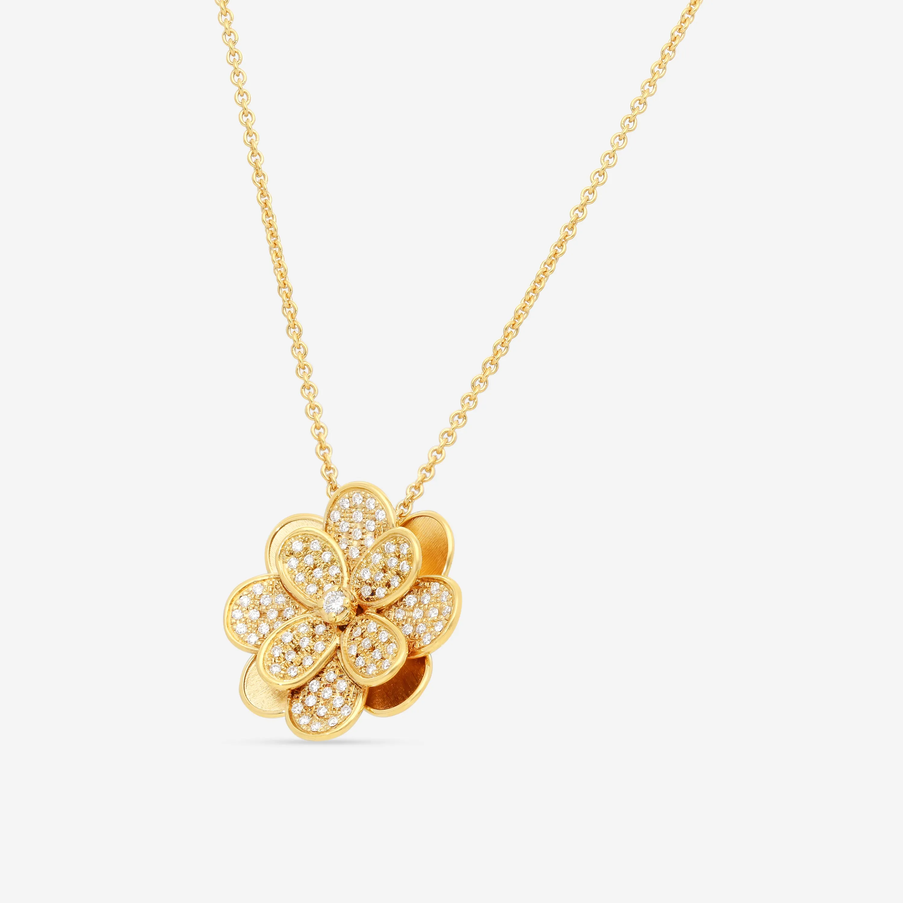 Marco Bicego Lunaria 18K Yellow Gold Flower Pendant CB2435_B7_Y_02