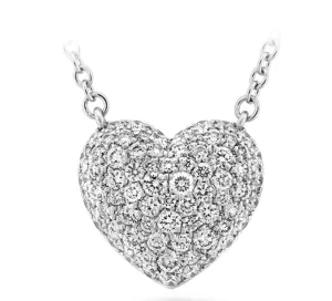 MEMOIRE- PAVE HEART NECKLACE .49TW