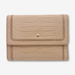 Montblanc La Vie De Boheme Desert Sand Leather Coin Case 6cc 107612