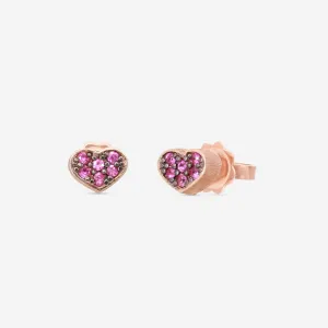 Nanis Q-Ori 18K Rose Gold Pink Sapphire Stud Earrings OS9-506