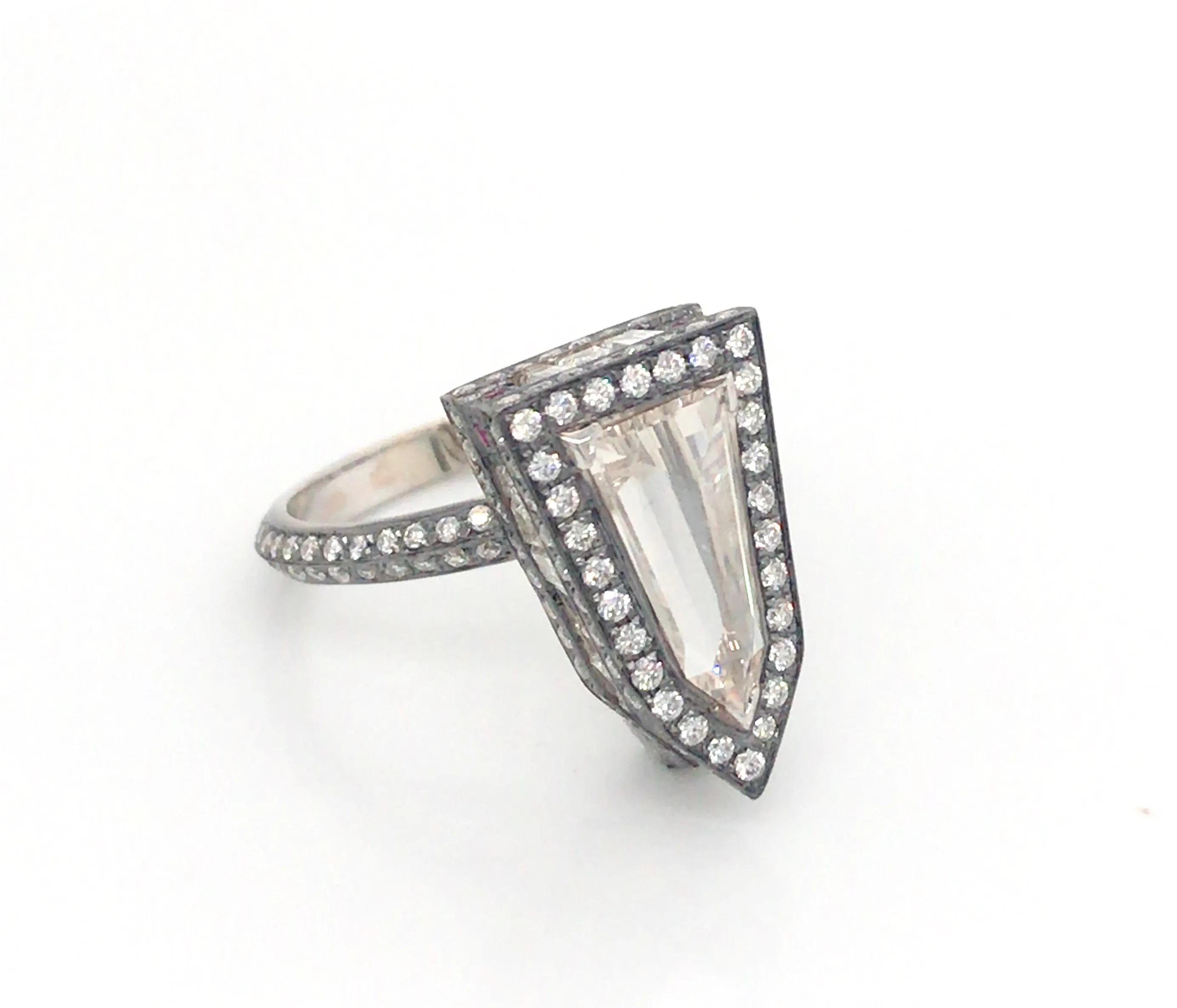One-of-a-kind Rose-cut Diamond Cocktail Ring 2