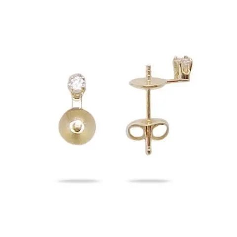 Pick A Pearl Earrings in Gold with Diamonds