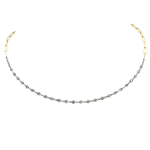 Post-1980s 14KT White & Yellow Gold Diamond Necklace