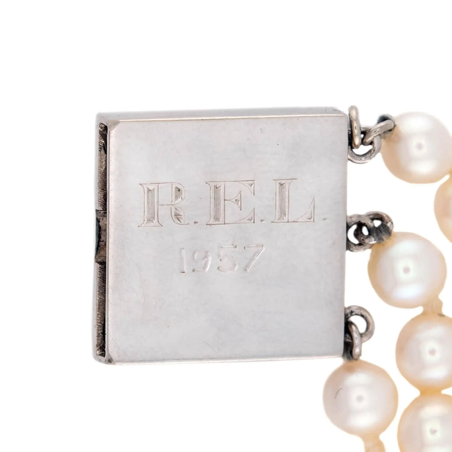 Retro 18k Pearl and Diamond Multi-Strand Bracelet