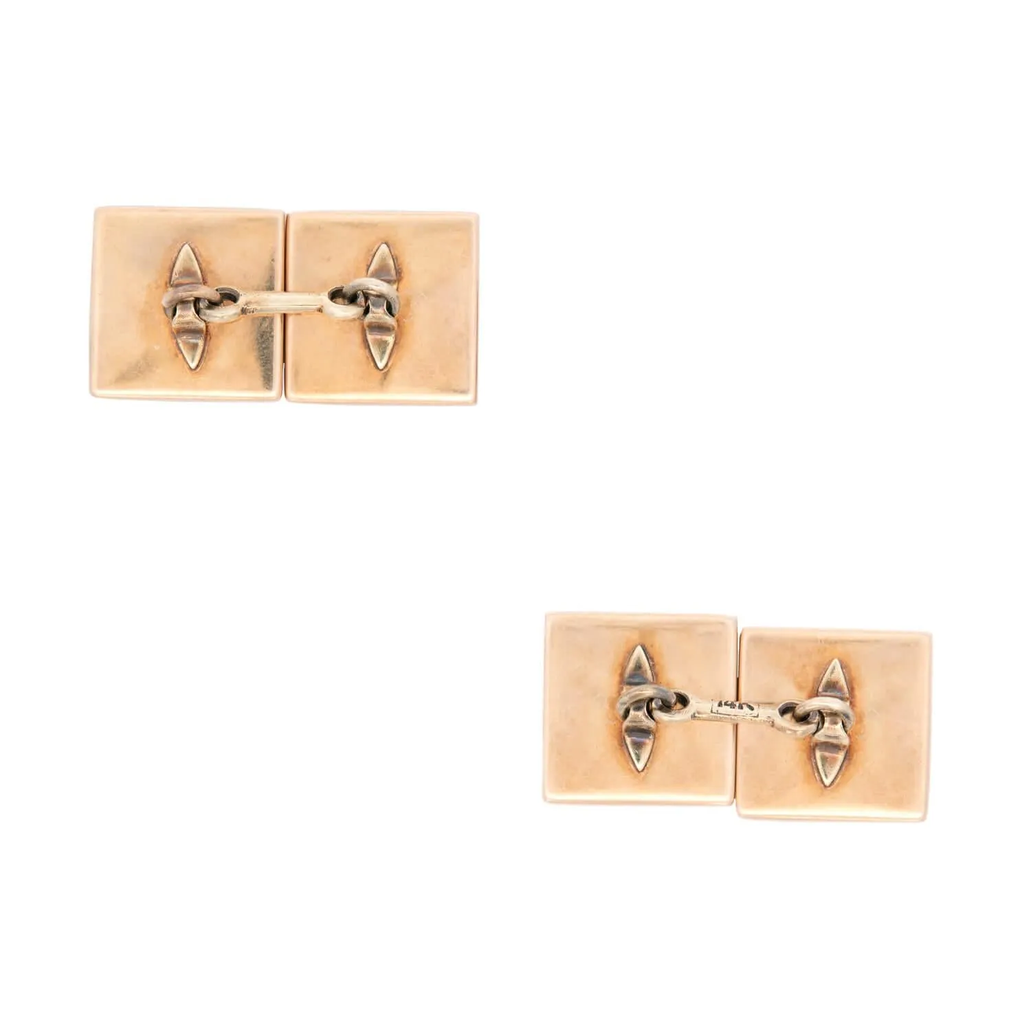 Victorian 14k Moss Agate Cufflinks
