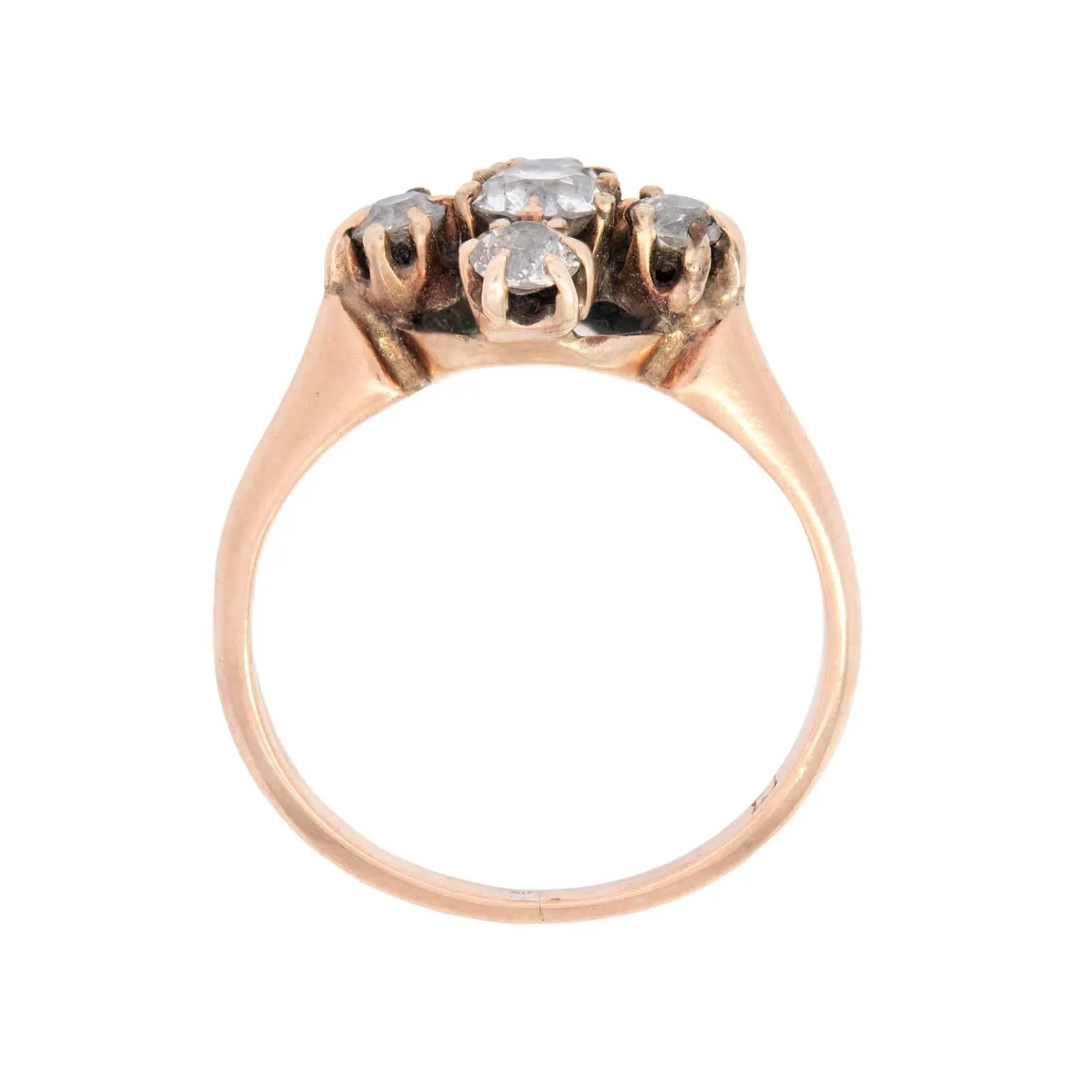 Victorian 18k Diamond Cross Motif Ring