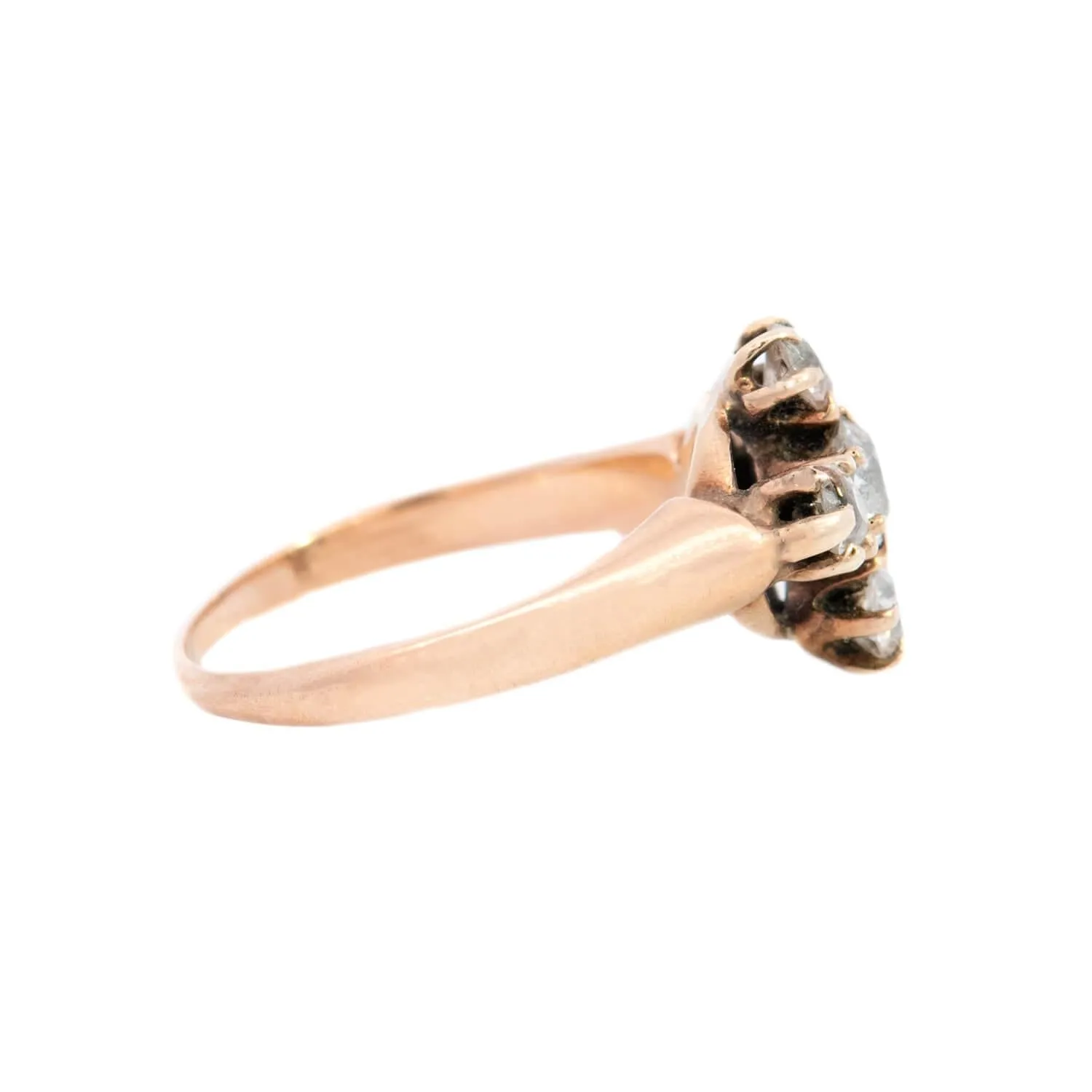 Victorian 18k Diamond Cross Motif Ring