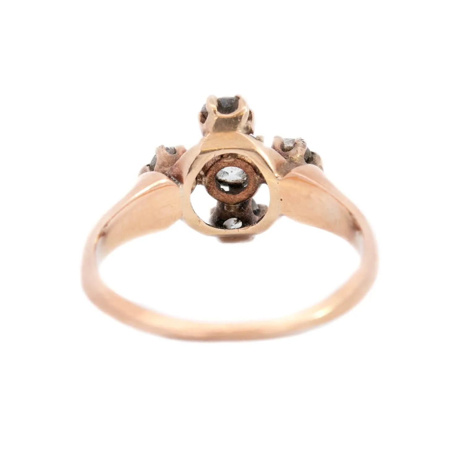 Victorian 18k Diamond Cross Motif Ring