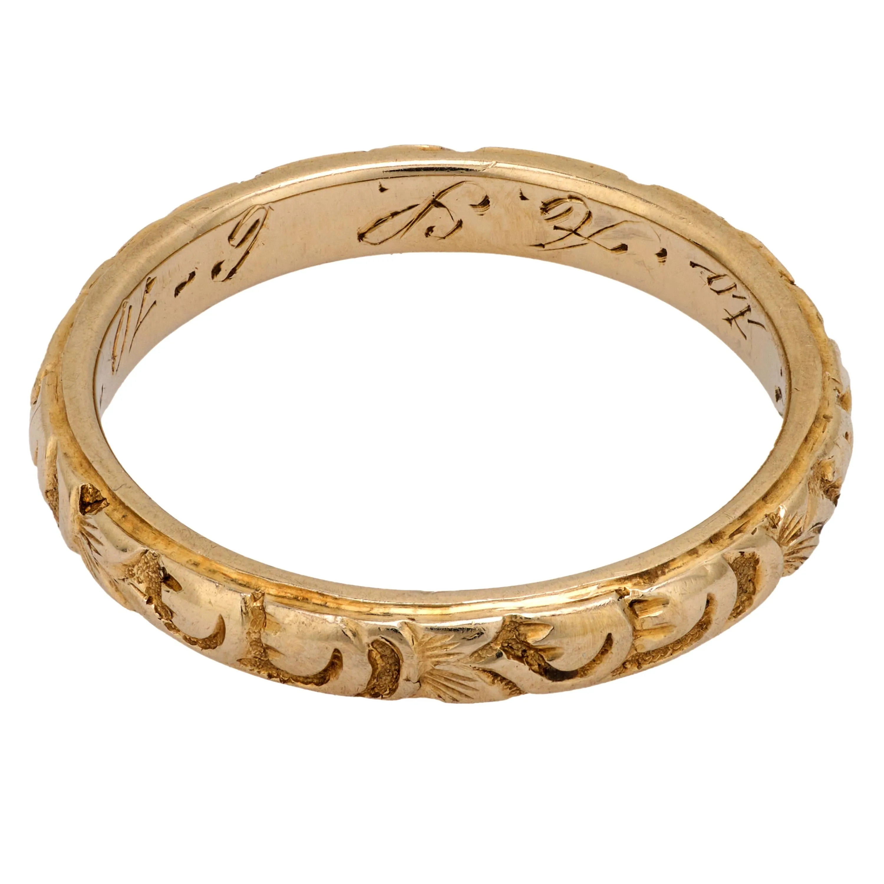 Victorian 18k yellow and white gold eternity band