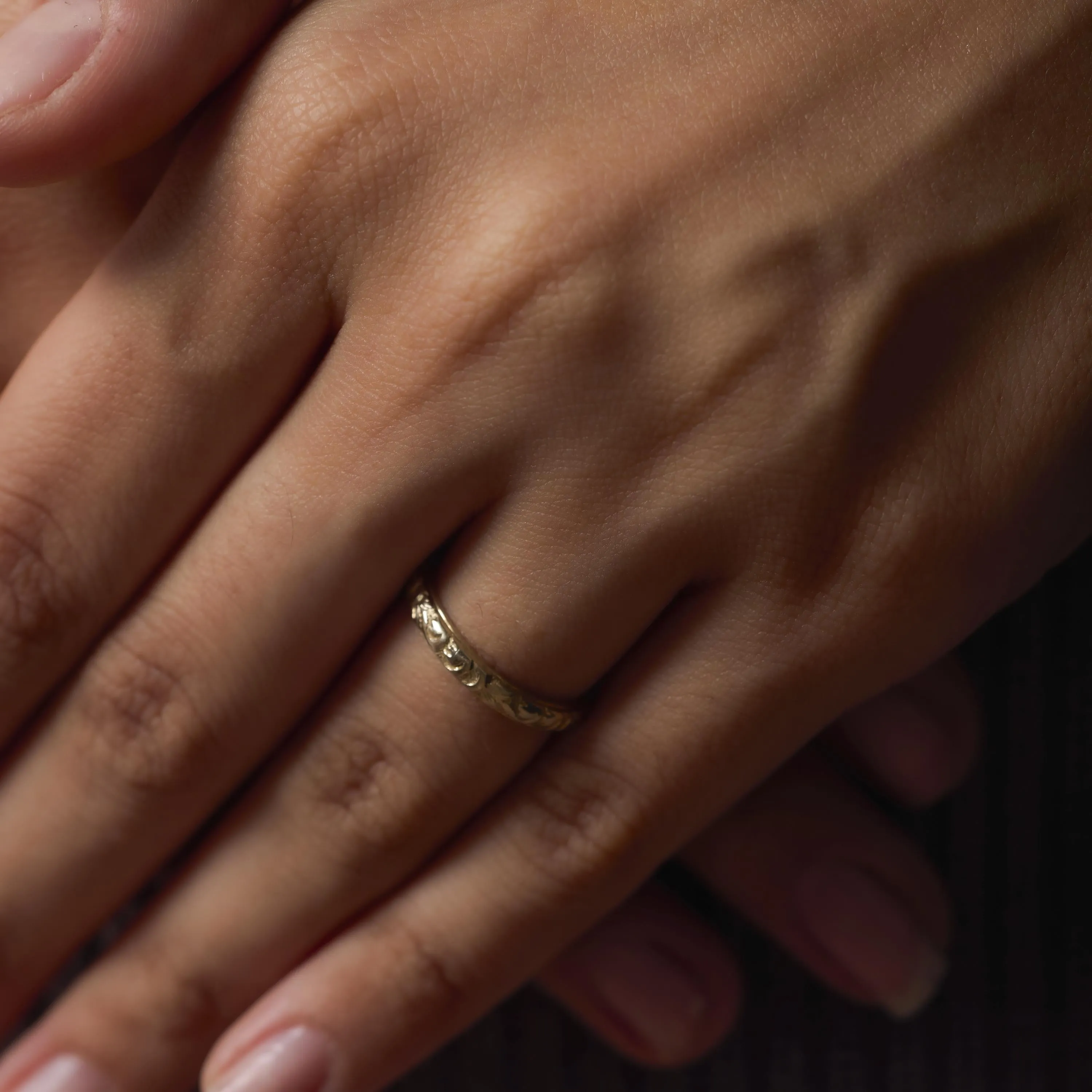 Victorian 18k yellow and white gold eternity band