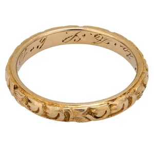 Victorian 18k yellow and white gold eternity band
